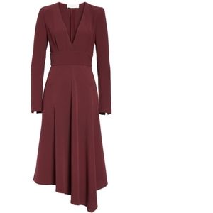 🍒NWT🍒 A.L.C. ASYMMETRICAL BORDEAUX MIDI DRESS